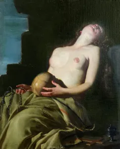 Prints of 7062918 Saint Mary Magdalene penitent, 1625-27 (oil on canvas) by Cagnacci, Guido (1601-63); Palazzo Corsini, Gallerie Nazionali Barberini Corsini, Rome Modern Art Piece Prints: Saint Mary Magdalene Penitent Print, 1625-27 (oil on canvas)