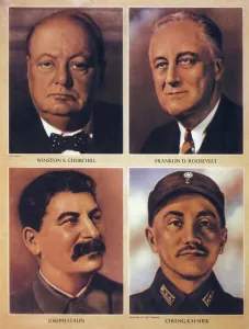 Russian Leader Prints: Fine Art Finder Print of Allied Leaders in 1943