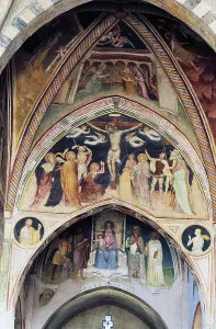 Giotto's 14th Century Frescoes Print: Viboldone Abbey, Italy