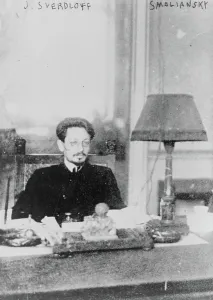 Russian Leader Prints: Yakov Sverdlov Print, a 1919 portrait of the Bolshevik leader