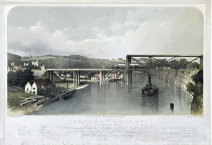 Isambard Kingdom Brunel Design Prints: Chepstow Bridge. Over the River Wye, 1851 (hand coloured lithograph on paper)