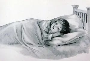 Dreamtime Prints: Print of a girl asleep in a dream state