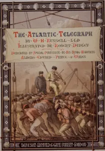 Great Eastern Ship Prints: Laying Atlantic telegraph cable from the deck of the Great Eastern, 1863 (colour litho)