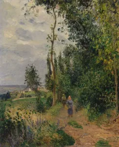 Print of Cote des Grouettes landscape in oil on canvas