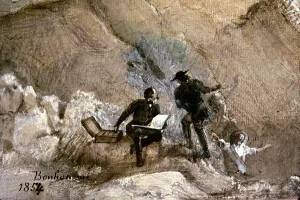 Ignace Francois Bonhomme Painting Outdoors, 1854 Print