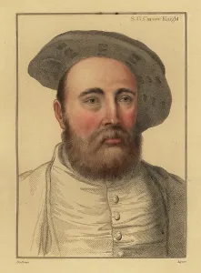 Handcoloured Copperplate Stipple Engraving Prints: Sir George Carew, English soldier, admiral under Henry VIII. 1812 (engraving)