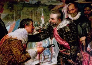 Print of The Surrender of Breda detail
