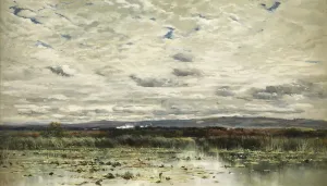 British Landscape Artwork Prints: Near Shillingford, 1883 (oil on canvas)