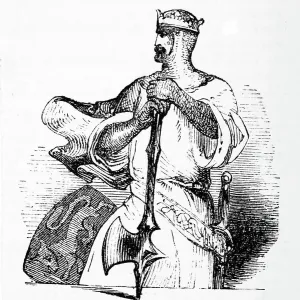 Norman Warrior Woodblock Print (1850)