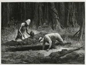 Dr. Harmand Conducts Clandestine Exhumations Print