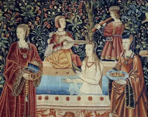 Curtain of the Lordship Life: The Bath Detail Print (1520)