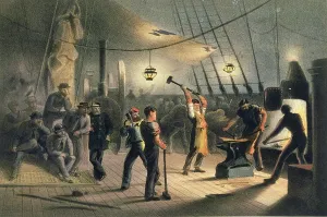 Great Eastern Ship Prints: The Forge on Deck of the Great Eastern