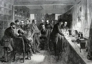 Great Eastern Ship Prints: Testing the 1865 Atlantic telegraph cable on board the Great Eastern, 1866