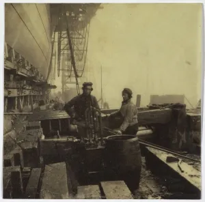 Isambard Kingdom Brunel Design Prints: Building the Great Eastern, after 1858 (b/w photo)