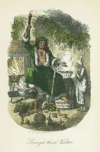 Charles Dickens Prints: 'The Ghost of Christmas Present' Print, 1843
