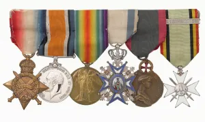 Prints of NAM5925972 Medal group awarded to Isabel Wicks, First Aid Nursing Yeomanry, 1914-1918 (metal) by British School, (20th century); National Army Museum Serbia Prints: Print of a Medal Group awarded to Isabel Wicks