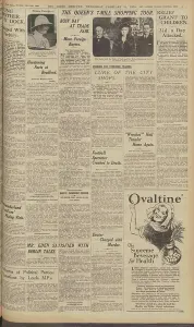 Page from The Leeds Mercury, 21st February, 1934 Print