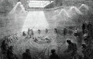 Great Eastern Ship Prints: The Great Eastern used during the creation of the Atlantic Telegraph, 1850