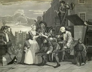 William Hogarth, Street Scenes in London, 18th century Print