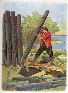 Fine Art Finder Print: Robinson Crusoe Builds His First Home