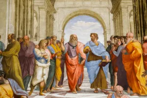 Plato Prints: Raphael's School of Athens Detail Print, 1509 (fresco)