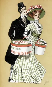 Prints of LSE4112467 Advertising for women's fashion stores Georgette in Paris, 1905 Fashion Prints: Print of a 1905 advertisement for Georgette women's fashion stores in Paris