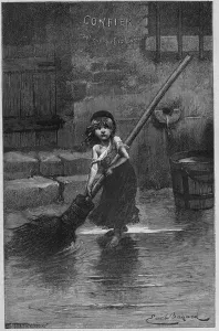 Fine Art Print of Cosette from Les Miserables, 1862