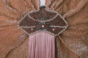 Vintage Lingerie Prints: Matching negligee and chemise (detail view of ornament)