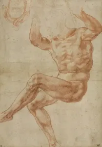 Michelangelo's Study for the Sistine Ceiling Print (1510-11)