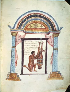 Hippocratic Prints: Treatment of a Dislocation, 11th Century Print