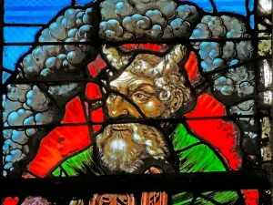 16th Century Stained Glass Print of Moses at Transfiguration