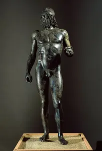 Ancient Greek Warriors Prints: Greek antiquite: bronze statue of warriors called Riace bronzes. Statue A. 460 BC