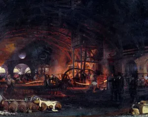 Industrial Revolution Print: La grande forge de Fourchambault