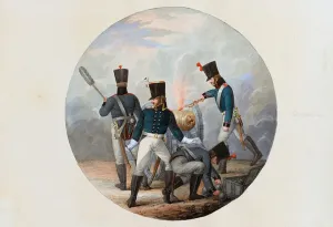 English School Print: Artillery, c. 1807 (w/c on paper)