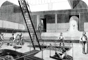 Great Eastern Ship Prints: The Great Eastern used during the creation of the Atlantic Telegraph, 1850