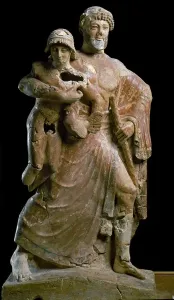 Zeus Abducting Ganymede, 480-470 BC Terracotta Print