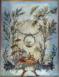 Chinoiserie Prints: Chinoiserie Print: 18th Century French Panel
