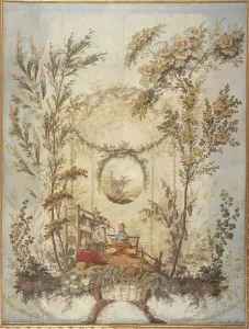 Chinoiserie Prints: Chinoiserie Print, oil on canvas