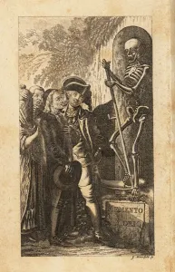 Memento Mori Print, 18th Century Engraving, 1803
