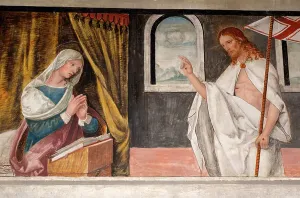Jesus Christ Biblical Scene Prints: Jesus appearing to Virgin, 1511-1530