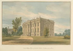 Prints of 5895654 Northamptonshire - Easton Nest, 1824 (w/c on paper) by Buckler, John Chessell (1793-1894); 38.7x24.1 cm; The William Salt Library, Stafford, UK; (add.info.: North West View of Easton Neston) Northamptonshire Prints: Northamptonshire - Easton Nest, 1824 (w/c on paper) Print