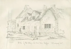 Drawing Prints: Stafford Old Cottage Print, 1836