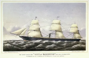Steam Ship History Prints: The steamship City of Washington (1855)