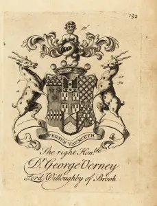 18th Century Print of Dr. George Verney's Coat of Arms