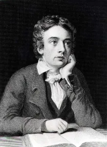 Poet Prints: Black and white print of John Keats' portrait