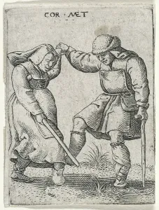 Cornelis Massys Engraving Print, 1572