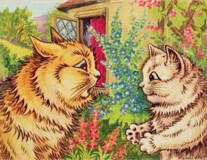 Louis Wain Art Prints: Cats in a Garden