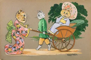 Louis Wain Art Prints: Love at First Sight, c. 1902-10