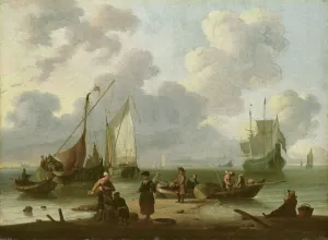 Print of a Dutch Seascape Oil Painting