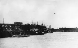 Blyth Harbour Print: Colliers at Blyth Staiths